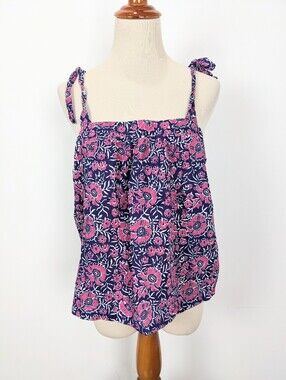 Gap Women's Shirred Summer Blouse Size Small Floral